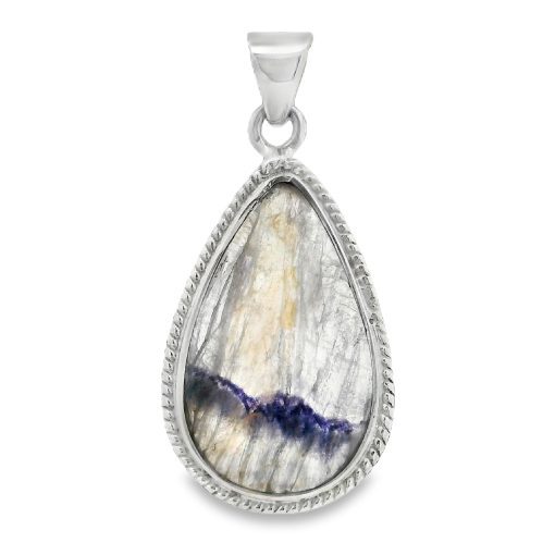Blue John Peardrop Pendant 4.9g