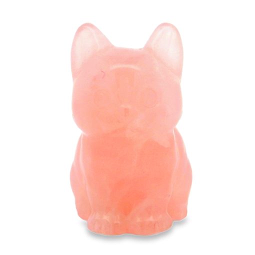 Rose Quartz Carved Cat 55.9g