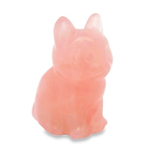Rose Quartz Carved Cat 55.9g - Image 2