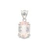 Rose Quartz Oval Faceted Pendant 3.3g