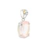 Rose Quartz Oval Faceted Pendant 3.3g - Image 2