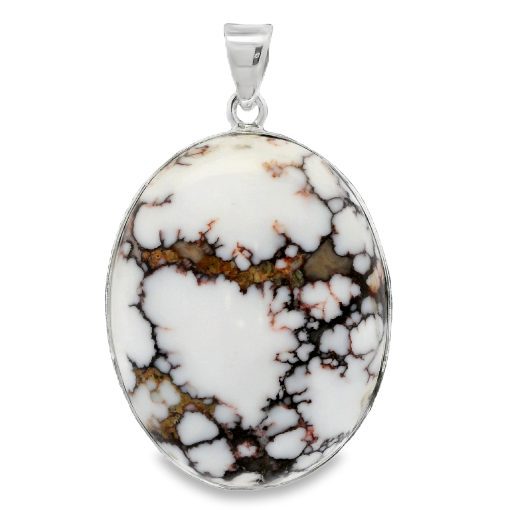 Wild Horse Magnesite Large Oval Pendant 15.8g