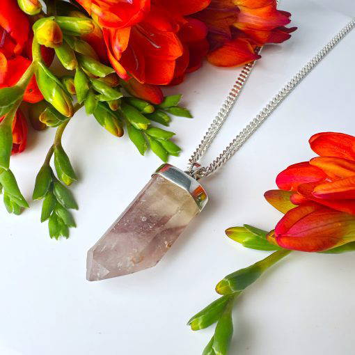 Lithium Light Quartz Point Pendant 11.9g - Image 2