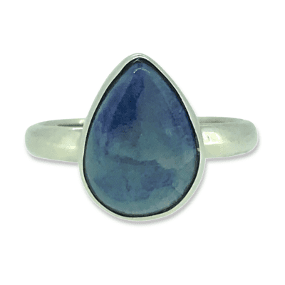 Scheelite Jasper Peardrop Ring Size N