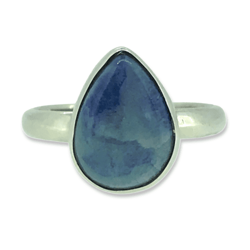 Scheelite Jasper Peardrop Ring Size N