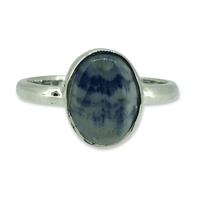 Scheelite Jasper Oval Ring Size L