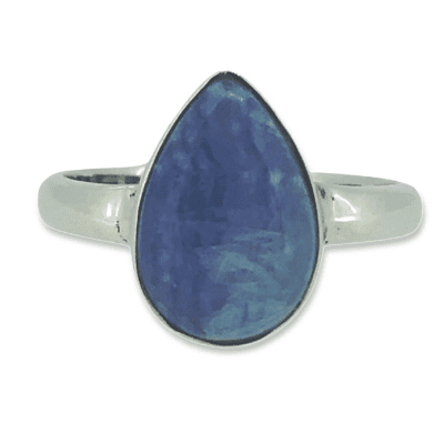 Scheelite Jasper Peardrop Ring Size P