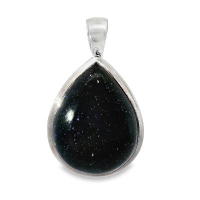 Blue Goldstone Peardrop Pendant 10.2g
