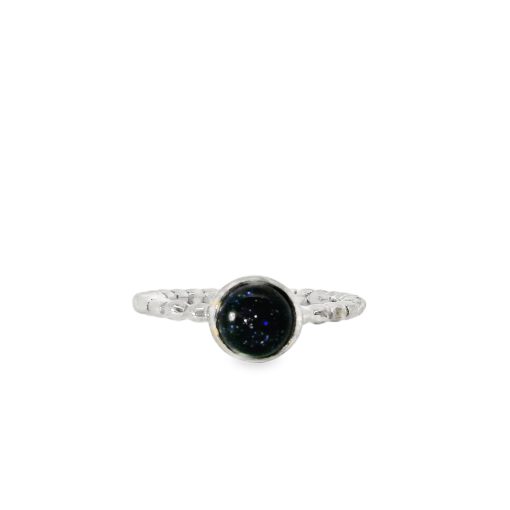 Blue Sunstone Ring Size R