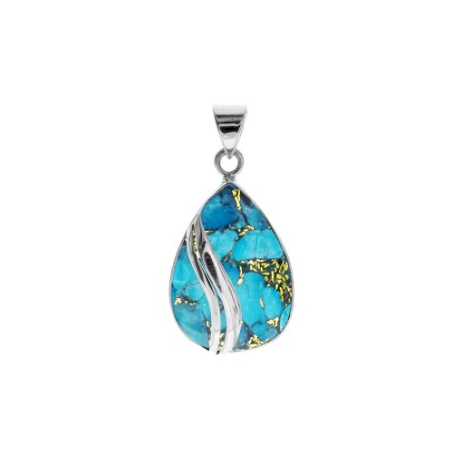 Copper Mohave Turquoise Peardrop Pendant 7.3g