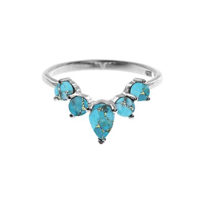 Copper Mohave Turquoise Multi Stone Ring