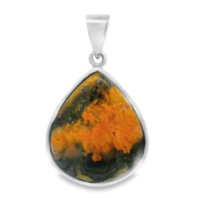 Bumblebee Jasper Peardrop Pendant 8.2g