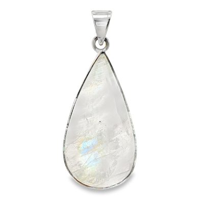 Moonstone - Rainbow Pear Drop Pendant 8.5g