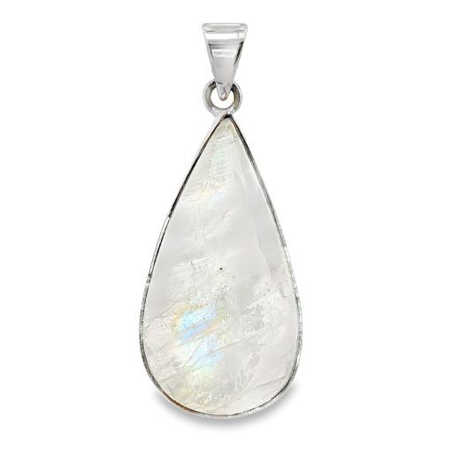 Moonstone - Rainbow Pear Drop Pendant 8.5g