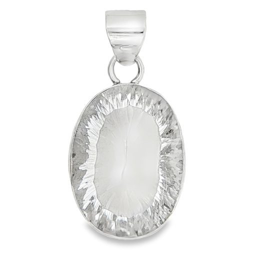 Clear Quartz Large Oval Pendant 16.9g - Image 2
