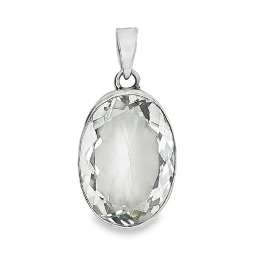 Clear Quartz Large Oval Pendant 15.1g - Image 2