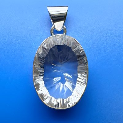 Clear Quartz Oval Pendant 13.6g