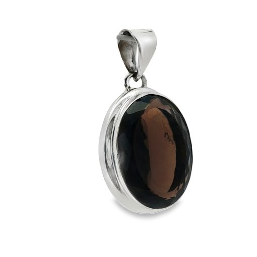 Smoky Quartz Oval Pendant 9.3g - Image 2