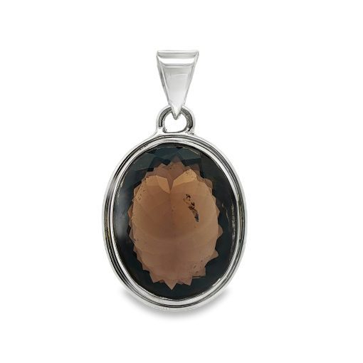Smoky Quartz Oval Pendant 7.4g