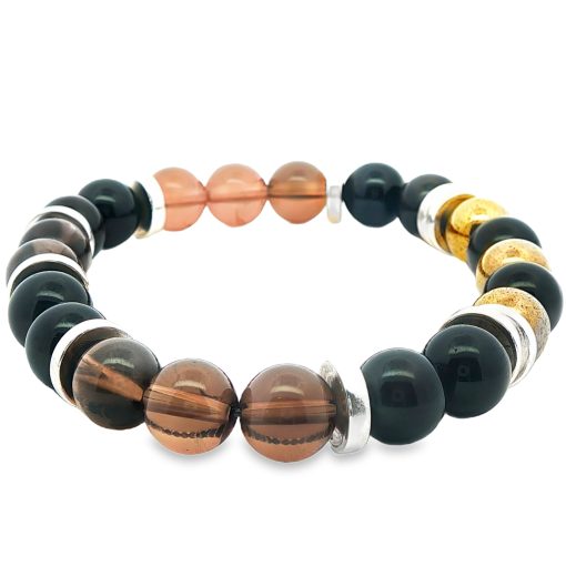 Smoky Quartz, Obsidian & Pyrite