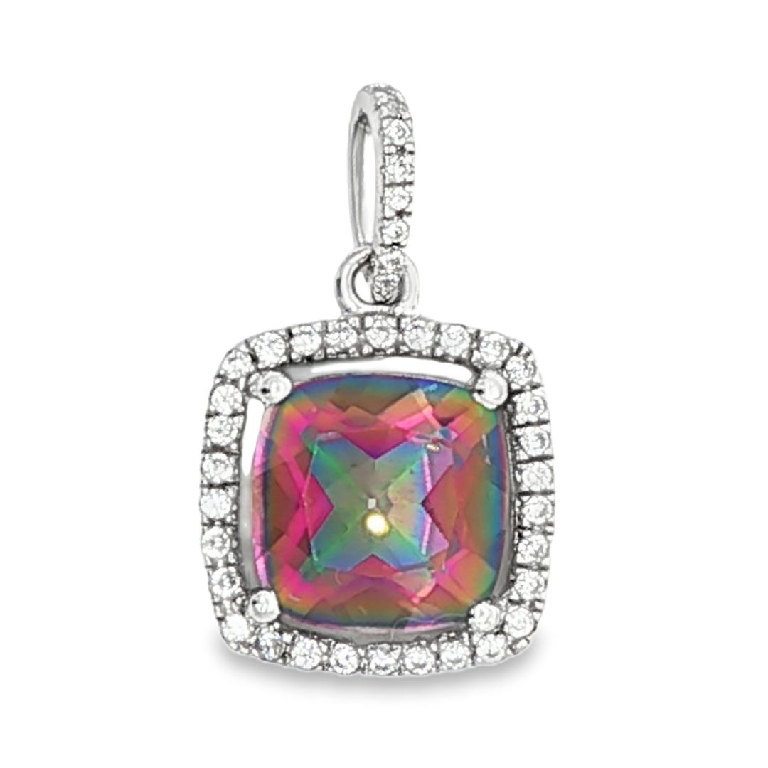 Mystic Topaz Claw Set Pendant 2.8g