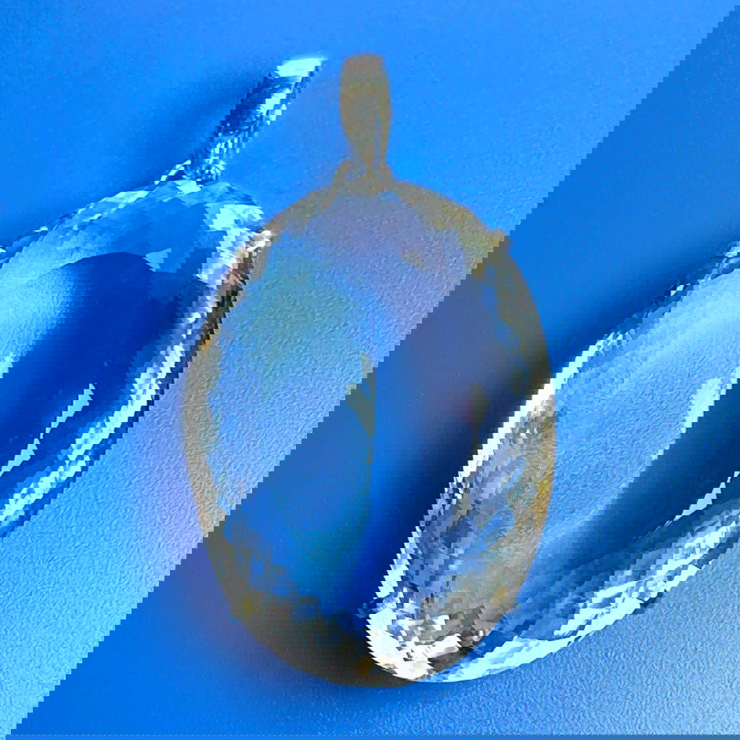 Clear Quartz Large Oval Pendant 33g