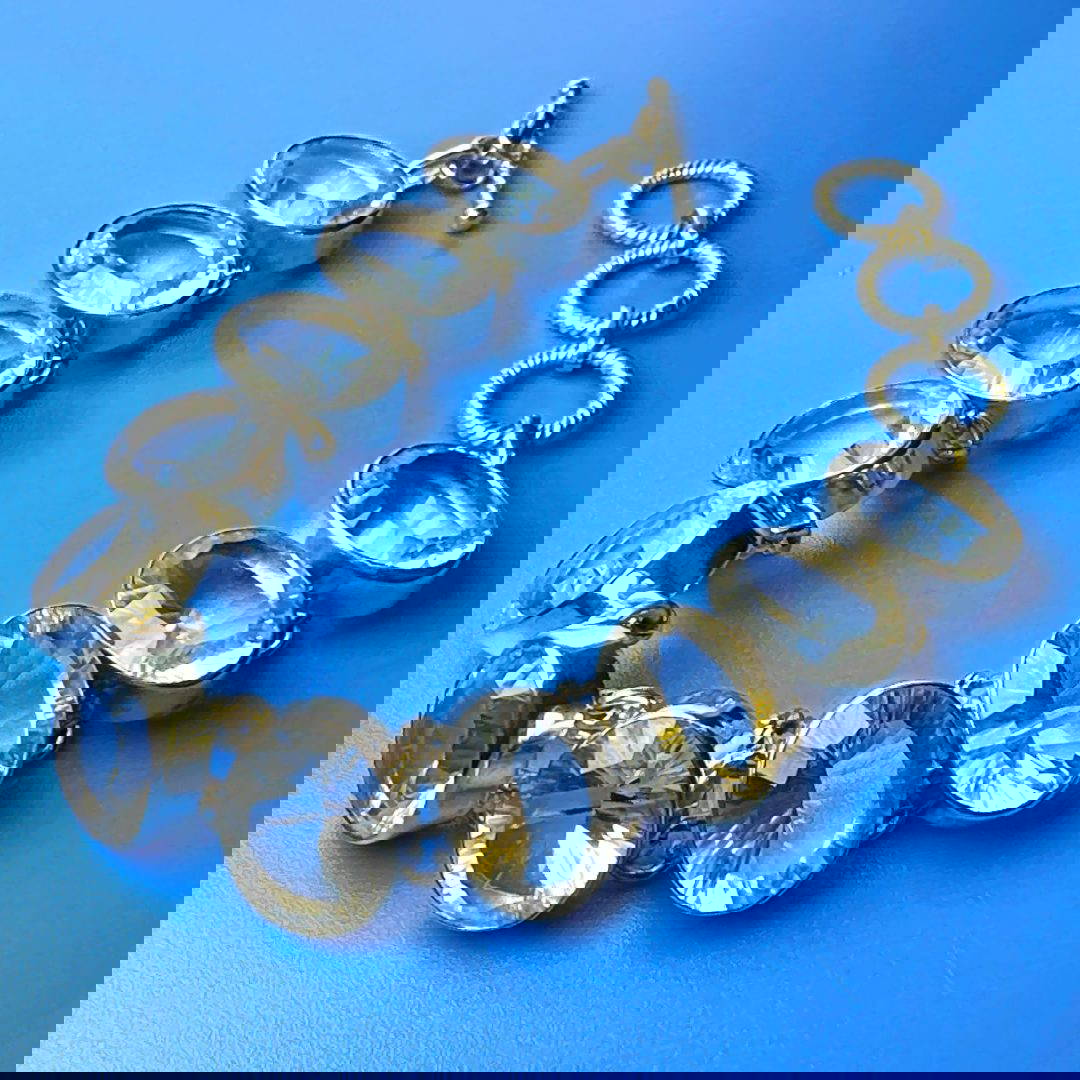 Clear Quartz Large Oval Bracelet 44.2g