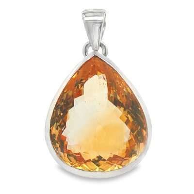 Citrine Large Pear Drop Pendant 32.7g