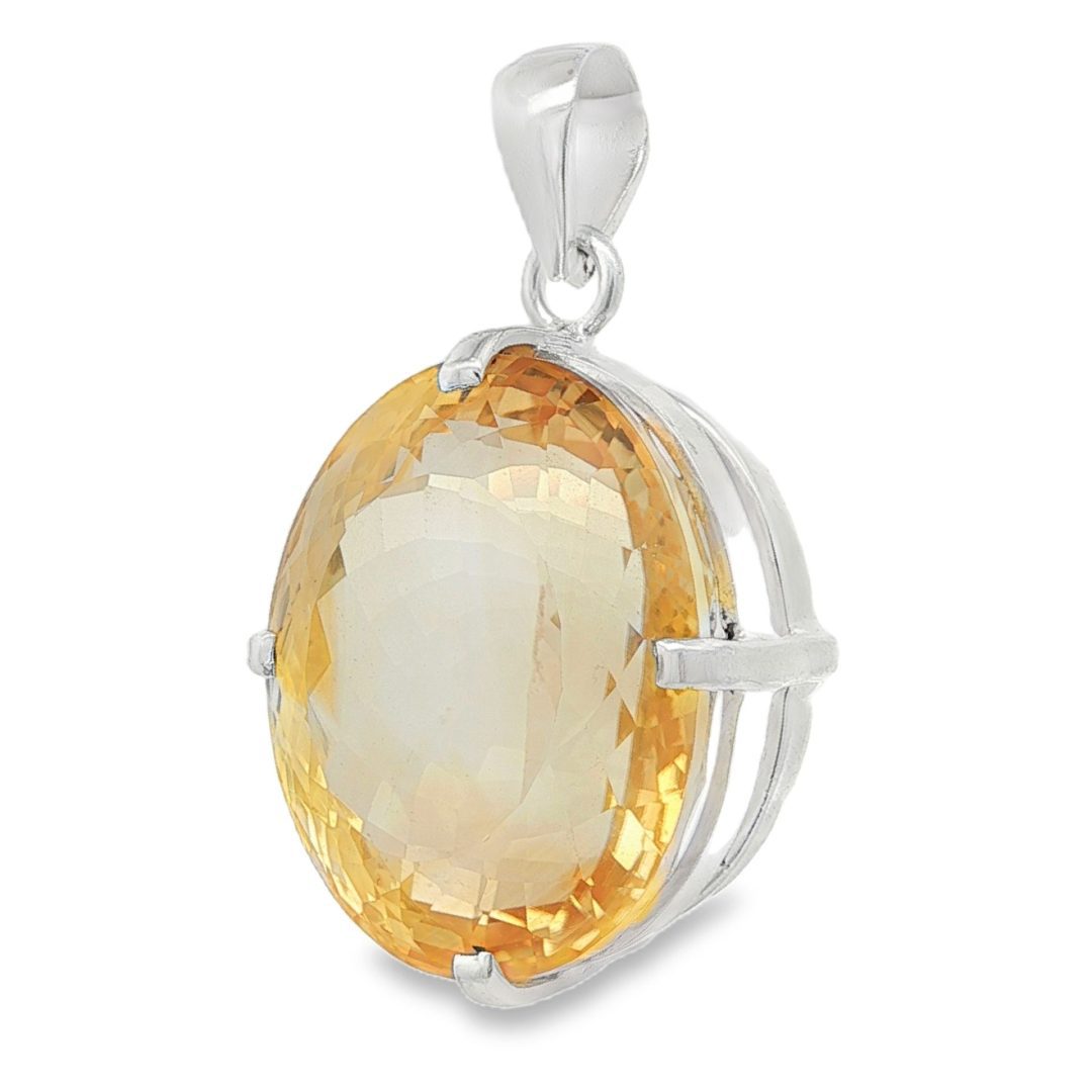 Citrine Oval Claw Set Pendant 19.4g - Image 2