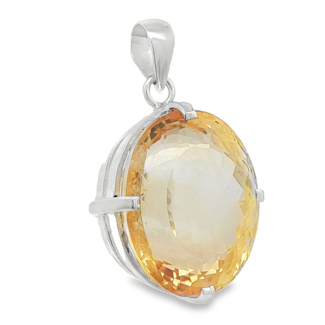 Citrine Oval Claw Set Pendant 19.4g - Image 3