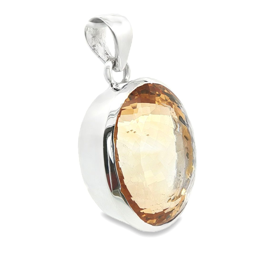 Citrine Oval Faceted Pendant 27.6g - Image 3