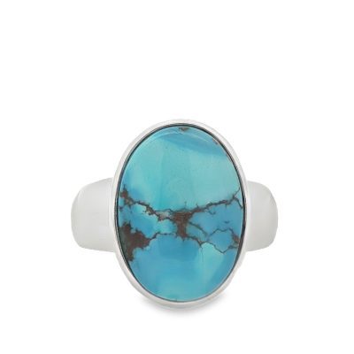 Golden Hill Turquoise Oval Ring Size S