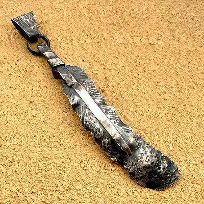 Feather Pendant By Tawnie Willie & Alan Cruz 7.3g