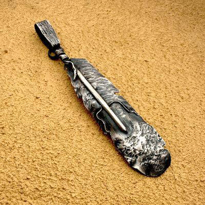 Feather Pendant By Tawnie Willie & Alan Cruz 7.1g