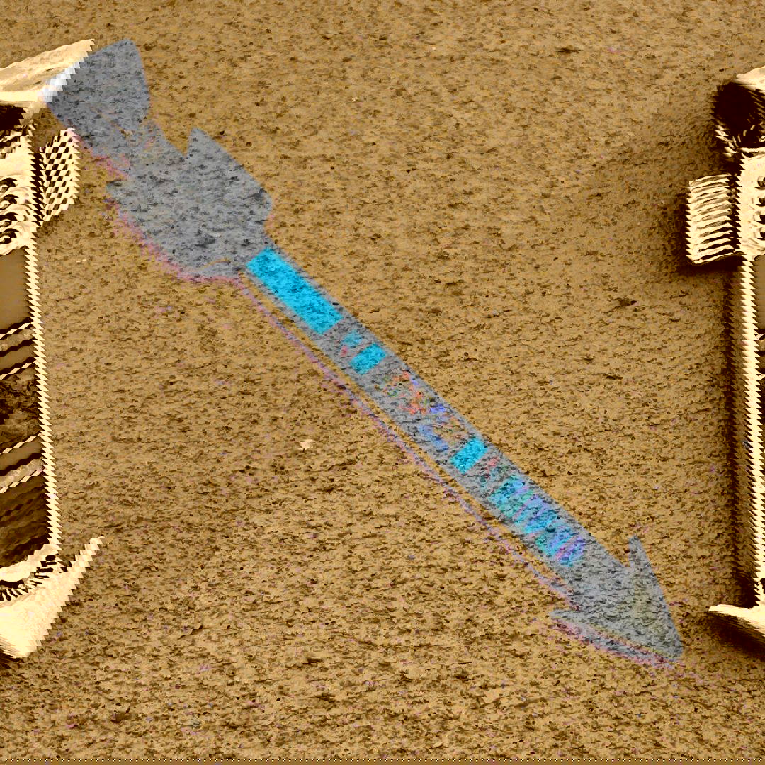 Navajo Arrow Inlay Pendant By Stanley Manygoats 8.6g