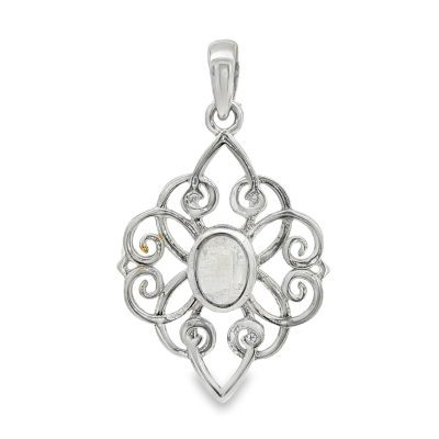 Moonstone - Rainbow Ornate Pendant 2.8g