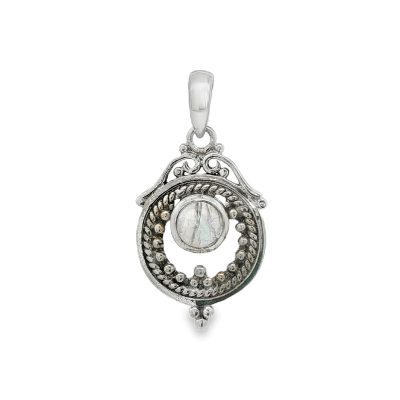 Moonstone - Rainbow Ornate Pendant 2.4