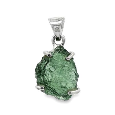 Moldavite Raw Freeform Pendant 2.4g