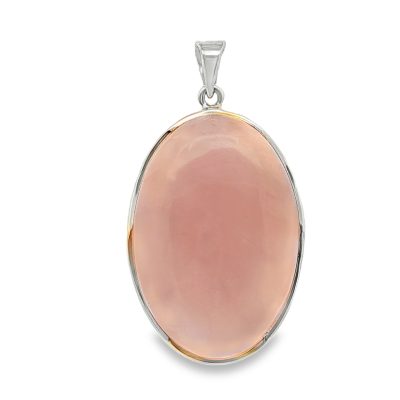 Rose Quartz Large Oval Pendant 21.1g