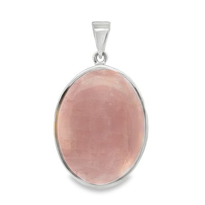 Rose Quartz Oval Pendant 16.4g
