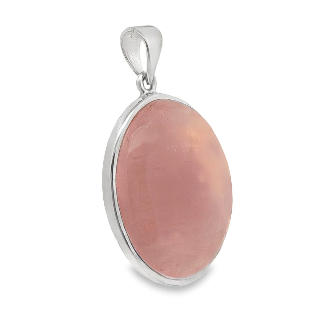 Rose Quartz Oval Pendant 16.4g - Image 2