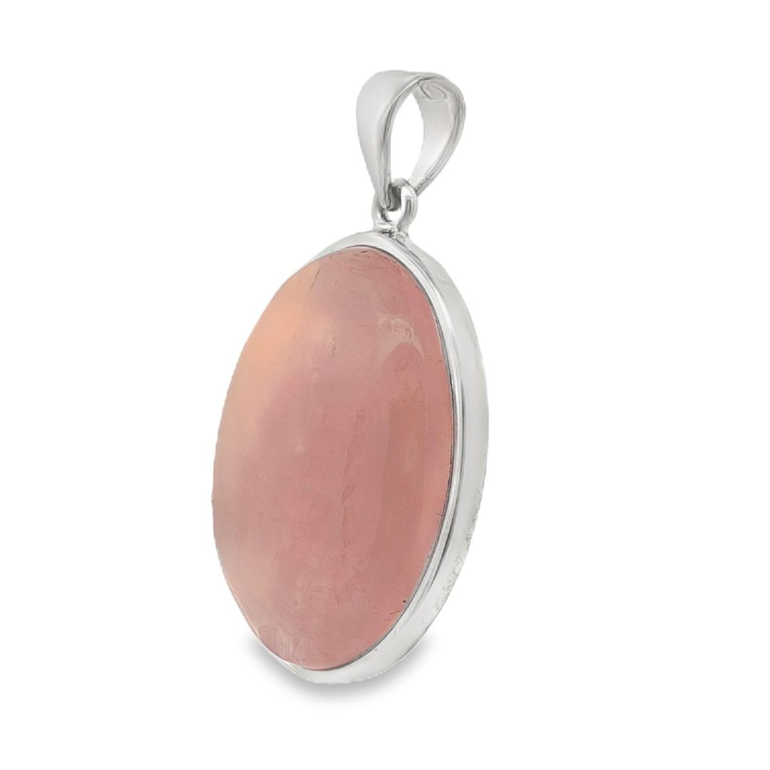 Rose Quartz Oval Pendant 16.4g - Image 3