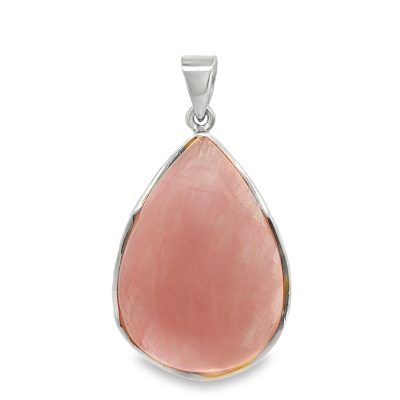 Rose Quartz Pear Drop Pendant 15.4g
