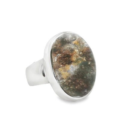 Shamanic Dream Quartz Oval Ring Size P