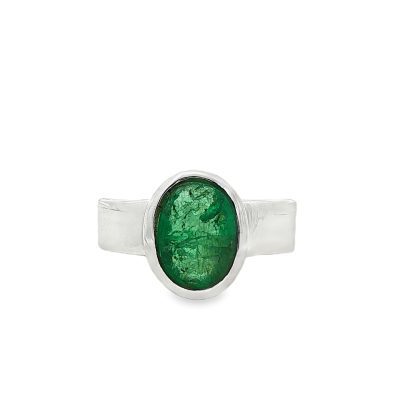 Emerald Oval Ring Size M
