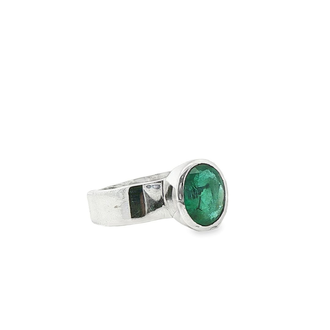 Emerald Oval Ring Size P - Image 2