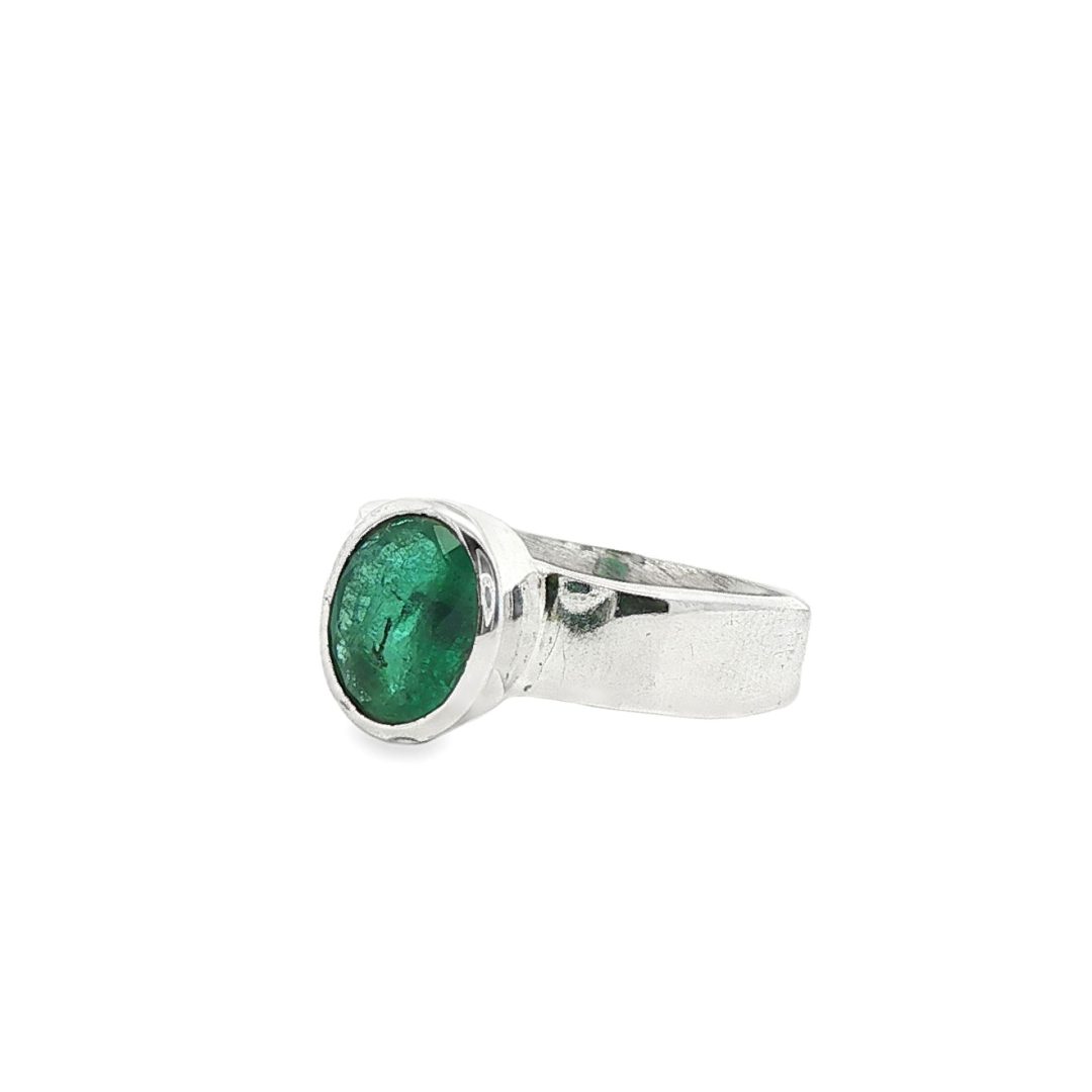 Emerald Oval Ring Size P - Image 3
