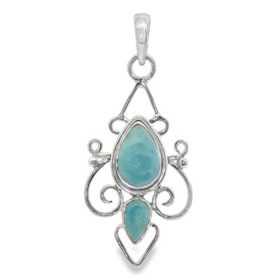 Larimar Ornate Pendant 5.4g