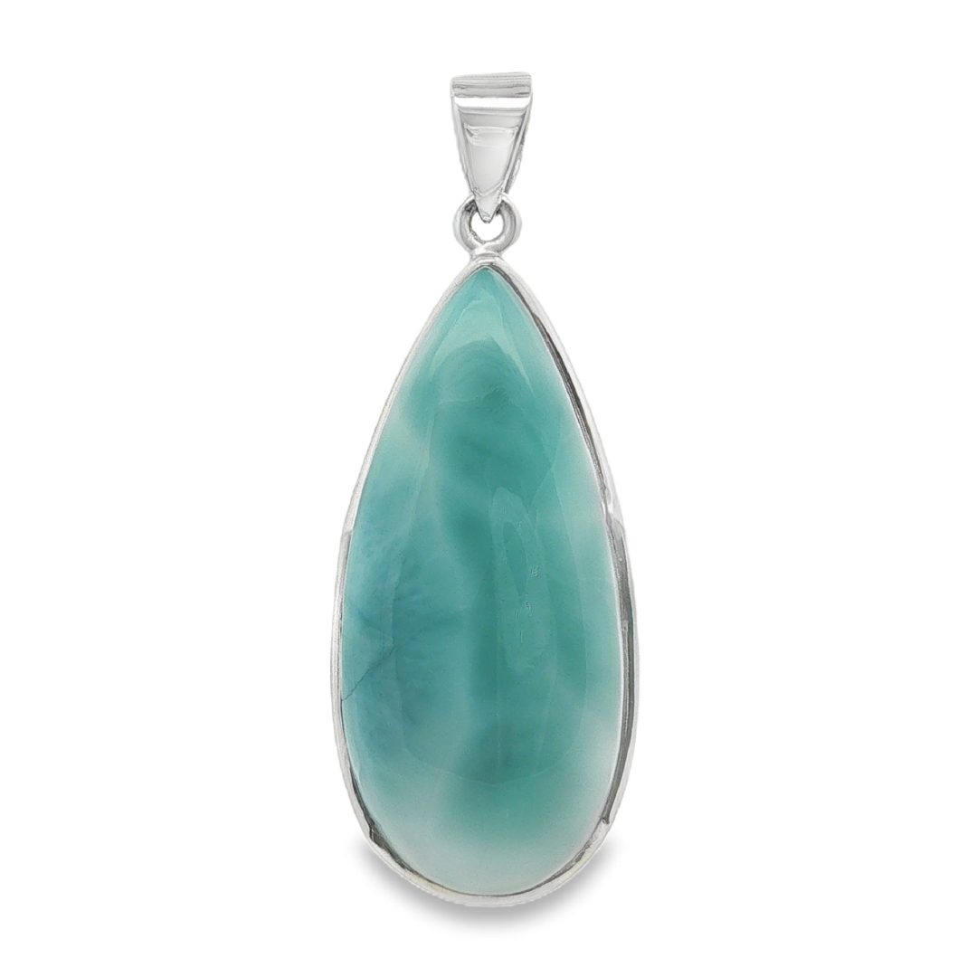 Larimar Pear Drop Pendant 15.6g