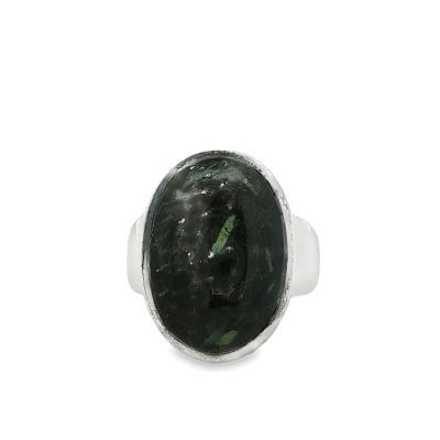 Nuummite Oval Ring Size O